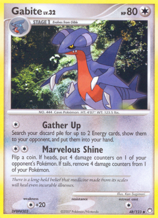 Gabite 48/123 Diamond & Pearl Mysterious Treasures