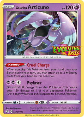 Galarian Articuno SWSH123/103