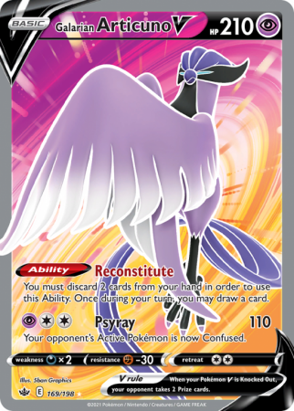 Galarian Articuno V 169/198 Sword & Shield Chilling Reign