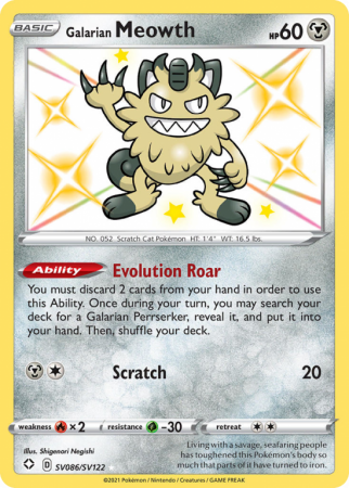 Galarian Meowth SV086/122