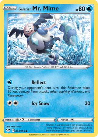 Galarian Mr. Mime 35/189 Sword & Shield Darkness Ablaze