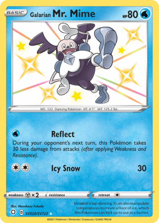 Galarian Mr. Mime SV020/122 Sword & Shield Shiny Vault