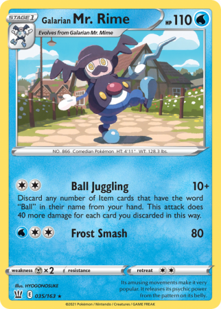 Galarian Mr. Rime 35/163 Sword & Shield Battle Styles