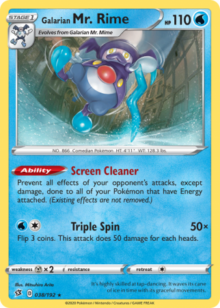 Galarian Mr. Rime 38/192 Sword & Shield Rebel Clash