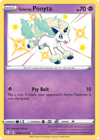 Galarian Ponyta SV047/122 Sword & Shield Shiny Vault
