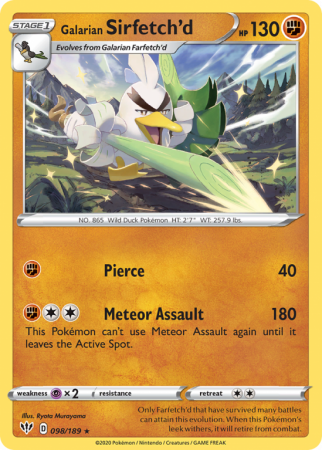 Galarian Sirfetch'd 98/189 Sword & Shield Darkness Ablaze