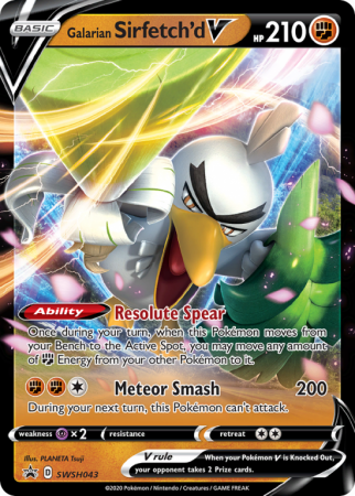 Galarian Sirfetch'd V SWSH043/103 Sword & Shield SWSH Black Star Promos
