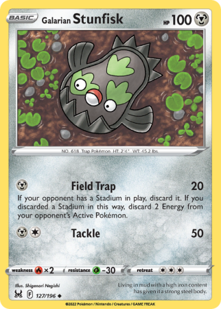 Galarian Stunfisk 127/196 Sword & Shield Lost Origin