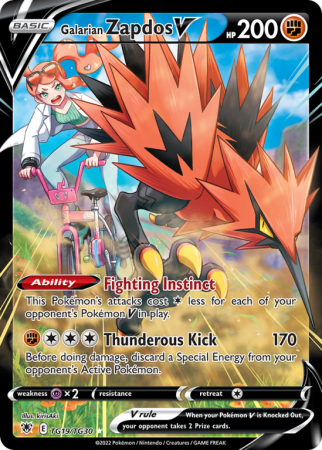 Galarian Zapdos V TG19/30 Sword & Shield Astral Radiance Trainer Gallery