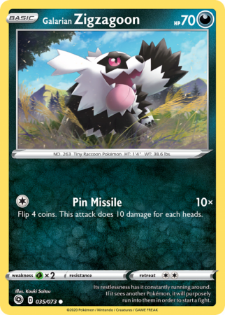 Galarian Zigzagoon 35/73 Sword & Shield Champion's Path