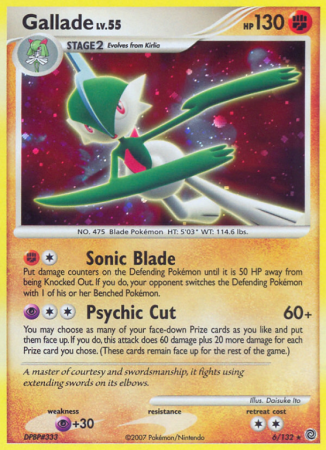 Gallade 6/132 Diamond & Pearl Secret Wonders