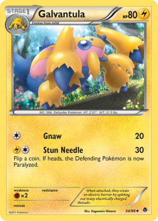 Galvantula 34/98 Black & White Emerging Powers