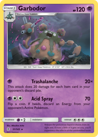 Garbodor 51/145 Sun & Moon Guardians Rising