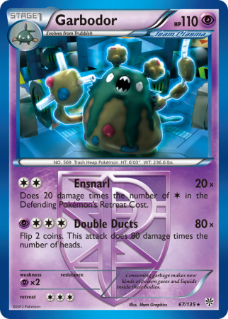 Garbodor 67/135 Black & White Plasma Storm