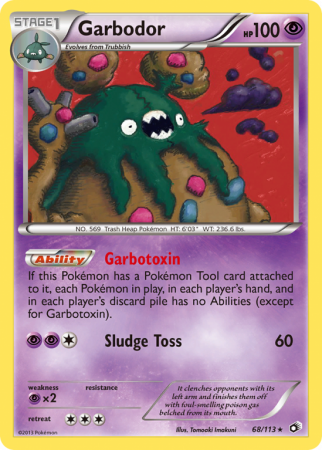 Garbodor 68/113 Black & White Legendary Treasures