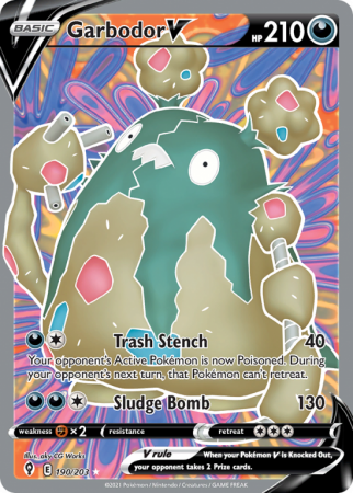 Garbodor V 190/203 Sword & Shield Evolving Skies