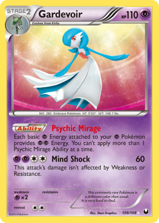 Gardevoir 109/108 Black & White Dark Explorers