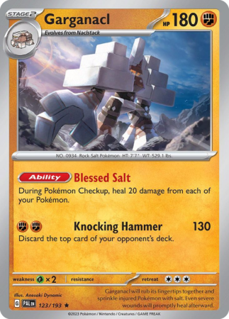 Garganacl 123/193 Scarlet & Violet Paldea Evolved