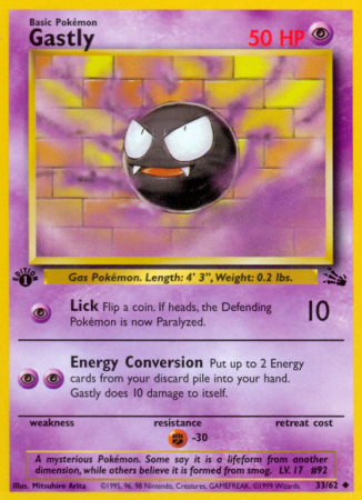 Gastly 33/62 Base Fossil