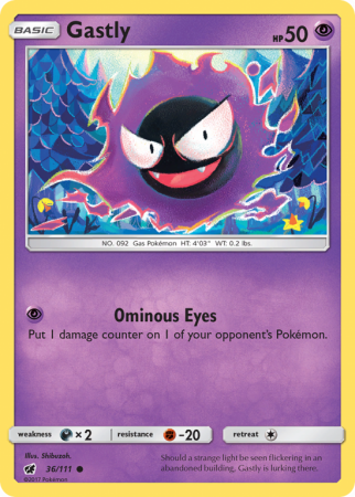 Gastly 36/111 Sun & Moon Crimson Invasion