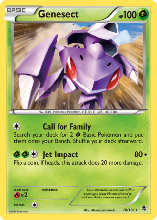 Genesect 10/101 Black & White Plasma Blast