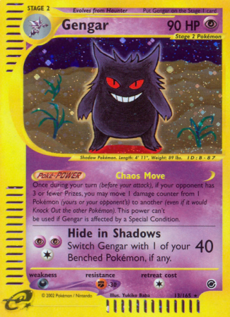 Gengar 13/165 E-Card Expedition Base Set