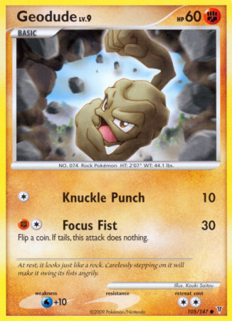 Geodude 105/147 Platinum Supreme Victors
