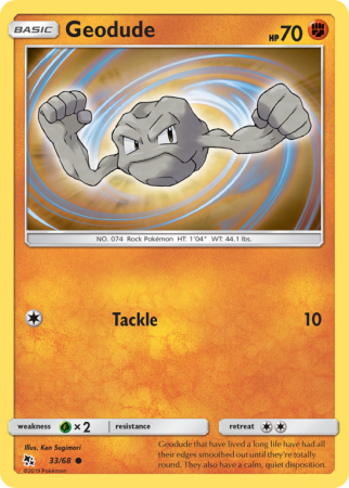 Geodude 33/68 Sun & Moon Hidden Fates
