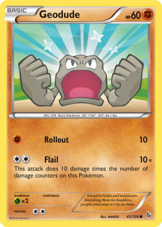 Geodude 45/106 XY Flashfire