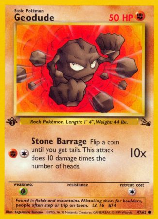 Geodude 47/62 Base Fossil