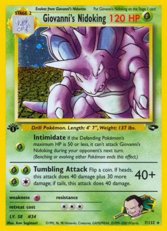 Giovanni's Nidoking 7/132 Gym Gym Challenge