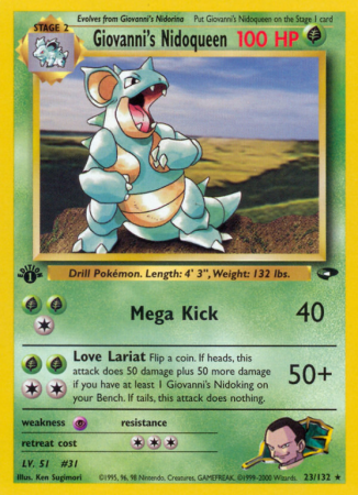 Giovanni's Nidoqueen 23/132 Gym Gym Challenge
