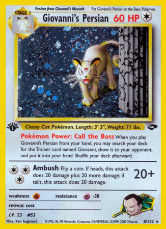 Giovanni's Persian 8/132 Gym Gym Challenge