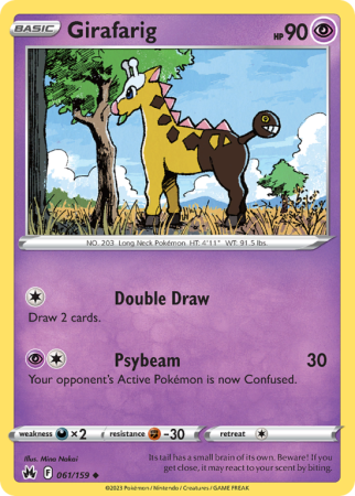 Girafarig 61/159 Sword & Shield Crown Zenith