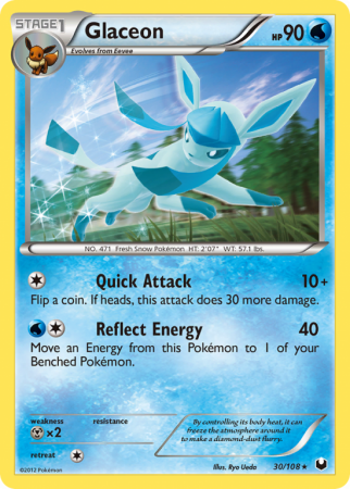Glaceon 30/108 Black & White Dark Explorers
