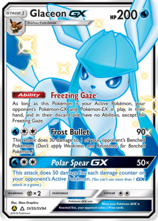 Glaceon-GX SV55/94 Sun & Moon Shiny Vault