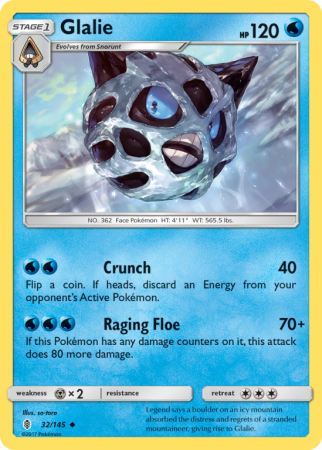 Glalie 32/145 Sun & Moon Guardians Rising