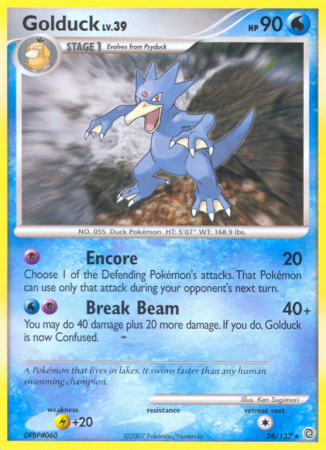 Golduck 28/132 Diamond & Pearl Secret Wonders
