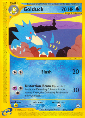 Golduck 50/186 E-Card Aquapolis