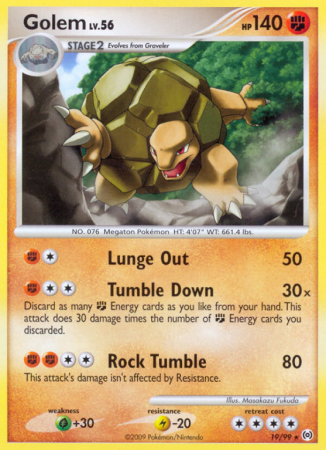 Golem 19/99 Platinum Arceus