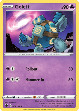 Golett 76/189 Sword & Shield Darkness Ablaze