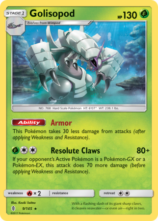 Golisopod 9/145 Sun & Moon Guardians Rising