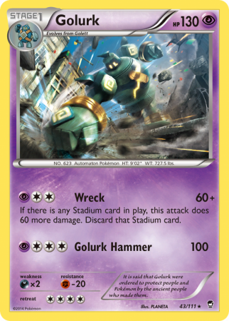 Golurk 43/111 XY Furious Fists