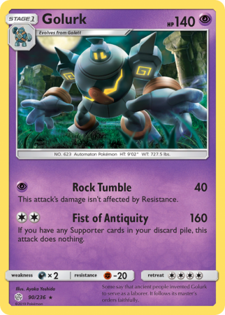 Golurk 90/236 Sun & Moon Cosmic Eclipse