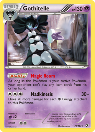 Gothitelle 72/113 Black & White Legendary Treasures