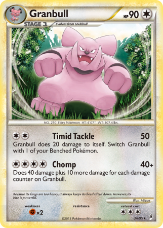 Granbull 26/106 HeartGold & SoulSilver Call of Legends