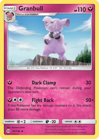 Granbull 91/149 Sun & Moon Sun & Moon