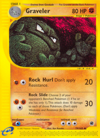 Graveler 79/165 E-Card Expedition Base Set