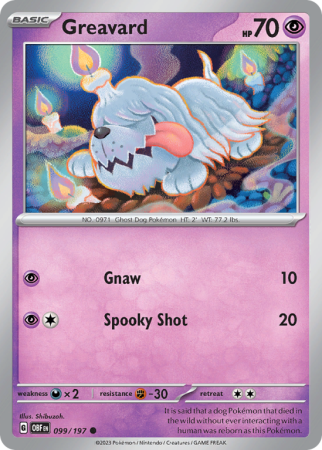 Greavard 99/197 Scarlet & Violet Obsidian Flames