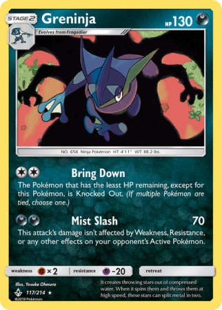 Greninja 117/214 Sun & Moon Unbroken Bonds